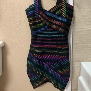 Rainbow bandage party dress